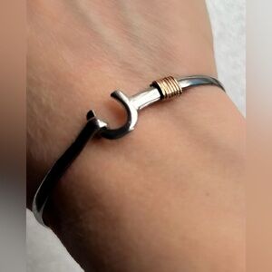 Elegant Silver and Gold-Tone Bracelet